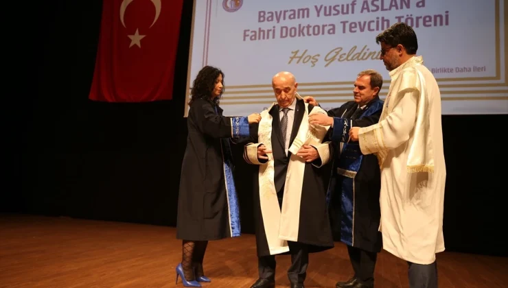 İÇDAŞ Yönetim Kurulu Üyesi Bayram Yusuf Aslan’a Fahri Doktora Unvanı Verildi
