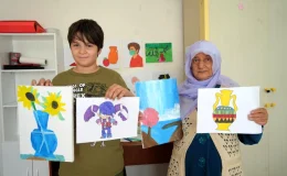 10 Yaşındaki Bayburtlu Öğrenci Resim Yeteneğiyle Görenleri Hayran Bırakıyor